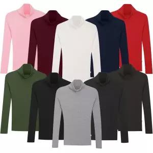 [하프클럽/모로엠]남성 슬림핏 골지 폴라티셔츠 국내제작 5C-KN-Q041