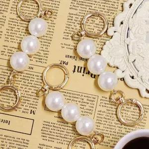 핸드폰진주스트랩 포인트 연장 스트 14cm 골드체인줄 가방스 인스 인끈 장식 부속품 손잡이 장식끈 가방끈