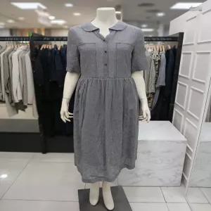 엠씨 세이브존04 면 잔체크 스텐카라 지지미원피스 c52o164