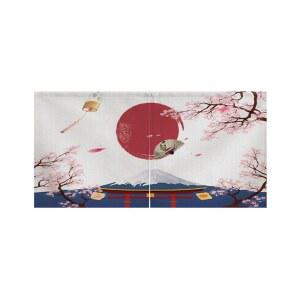 노렌 이자카야 라멘 가림막 120cm 70cm 길이 19 냇물 도어커튼 주방출입구