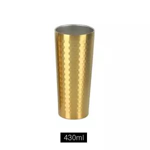 골드허니 이중진공 스텐컵 430ml이중물 레스텀블러 스테인 휴대용 사무실 맥주잔 쥬스 430ML음료 냉장고 진