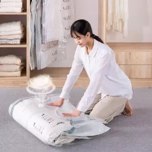 대용량 옷걸이 압축팩 코트 정리 수납 용품공간절약형 방진방수 에어커버 의류용 겨울자켓 롱코트 커버형