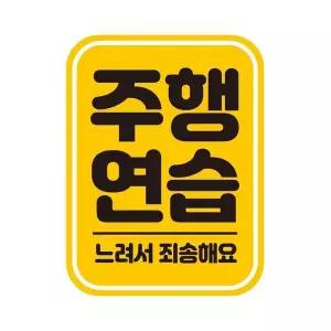 [오너클랜]bns 주행연습 느려서1 반사 자석 자동차스티커 11x14.5cm