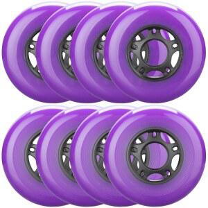 휠컴 8팩 인라인 스케이트 휠 실외 실내 롤러 블레이드 85A 하키 64MM 70MM 72MM 76MM 80MM 립스틱 러기지 스쿠터 등을 위한 교체용