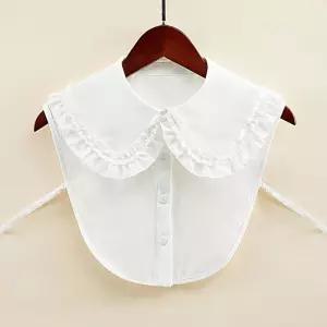 이중 프릴 빅 페이크 카라 넥케이프 이너카라 빅카라