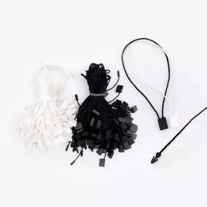 화살촉 흑백 택고리(약100개) 실고리 택끈 상표끈