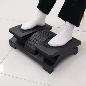 각도조절 좌우분리형 지압판 발받침대 양발 풋레스트 책상 사무실 가정용발거치대 사무실발 다리 책상대 용