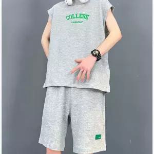 남사친 여름 캐주얼 반팔 반바지 패션 농구 나시 조끼 헬스 티 세트 스포츠 민소매 풀 반팔세트 심플데일리