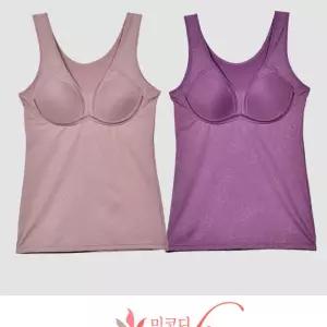 부드럽고 보온성이 뛰어난 기모 오가닉 순면 브라런닝여자이너웨어 속옷나시티 엄마선물 여성 40대 실내복