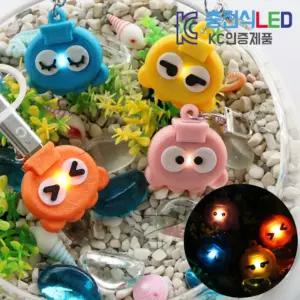 KC인증 코코아허니 강아지 야간산책 필수품 문어 C타입 충전식LED반려동물용품 목걸이 애견목걸이