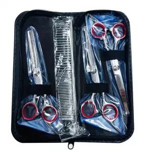 애견 미용가위 세트 강아지 이발 컷팅 빗셀프 머리자르기 숱가 앞머리 티닝 헤어 입문자용 실가