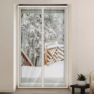 프리미엄 보온 자석 방풍 커튼 소 블랙 현관 바람막이 실내 방한 틈새막이