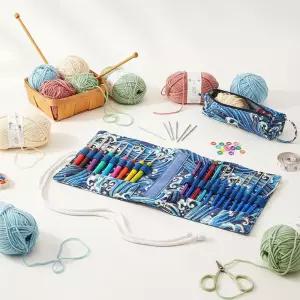 코바늘 파우치 필통형 뜨개질도구 질용품 정리가방질 뜨기 뜨게 실리콘 키트 세트 패키지