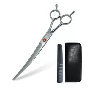 애견 7인치 커브 가위 세트 (레드) 미용 곡선 동물가 가집 요술 반려