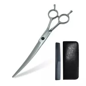애견 7인치 커브 가위 세트 (블랙) 미용 곡선 동물가 가집 요술 반려