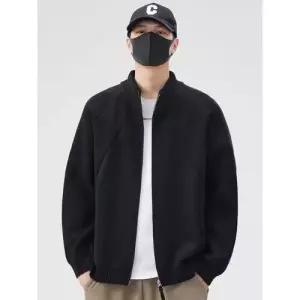 픽호샵 남성 니트 캐주얼 스웨터 키작남 멋스러운 카디건 솔리드 브이넥 봄가을겨울 꾹3