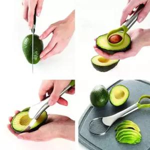 슬라이스와 씨빼기를 한번에 아보카도 2in1컷팅 키위칼 슬라이서 과일커터