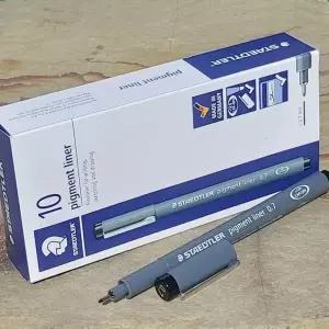 스테들러 0.7mm Fineliner pigment liner 블랙 1다스꾸미기펜 꾸미기재료 데코용품 그림그리기 만화 사인
