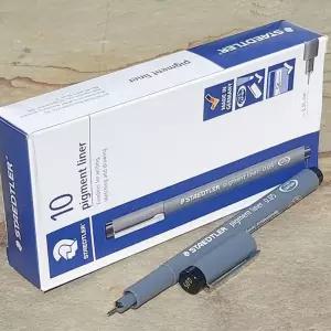 스테들러 0.05mm Fineliner pigment liner 블랙 1다스꾸미기펜 꾸미기재료 데코용품 그림그리기 만화 사인