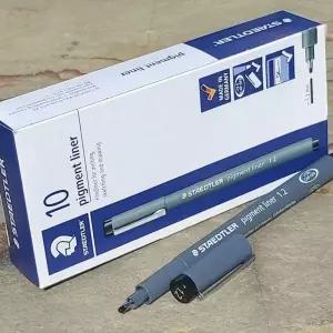 스테들러 1.2mm Fineliner pigment liner 블랙 1다스꾸미기펜 꾸미기재료 데코용품 그림그리기 만화 사인