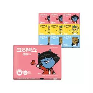 크리넥스 여행용 티슈 카카오프렌즈 50매 X 10팩 (색상 랜덤 발송)