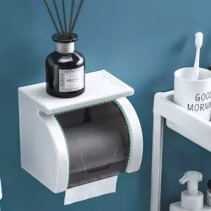 키밍 부착식 욕실선반 휴지걸이 방수 홀더 보관식 다용도 화장지 간편한 무타공 정리 가정 호텔 용품