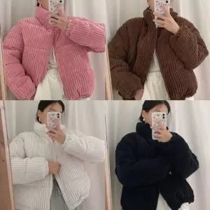 겨울철 밑단 스트링 코듀로이 하이넥 여성 숏패딩 니트조끼베스트 롱패 남자 점퍼 패딩 자켓 웰론 여자 아