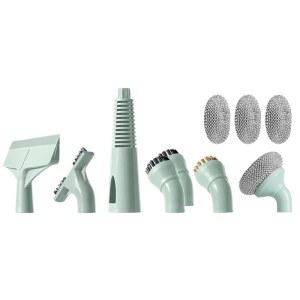 올인원 스팀 걸레 및 탈착식 핸드헬드 클리너 NB602N 황동 갭 나일론 매직 브러시 제트 노즐 스퀴지용 11피스 교체 액세서리민트 그린