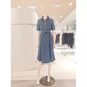 [롯데백화점]SOUP 벨티드 A라인 반팔 데님 원피스 SC5OP33