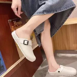 캐주얼 남여공용 커플 여행 버클 뮬 슬리퍼 신발 슈즈 거실실내화 사무실슬리퍼여성