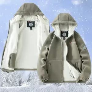 남자 워크웨어 후드 벨벳 두꺼운 리스 자켓 점퍼여성의류 겨울 가을 남성 패딩 숏패딩 여성울 여자 경량 잠