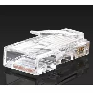 UTP CAT.5E RJ-45 8P8C 플러그클리어 핀100개네트워크자재 랜공사 케이블 작업용 모듈러
