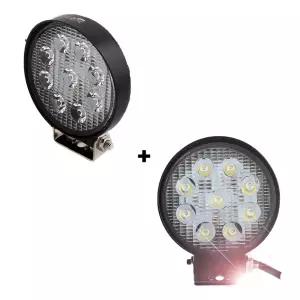 써치라이트 크레인 중장비 4D 27W 원형 집중형 1+1해루질 캠핑등 랜턴 서치 써치 써안개등 LED차폭등 안개