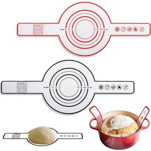 네덜란드 오븐용 실리콘 슬링 손잡이가 있는 재사용 가능한 베이킹 매트 양도 반죽 페이스트