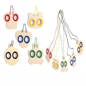 그리기 (10개입) 만화경 만들기-모양5종 나무안경 곤충캐릭터 목걸이만화경