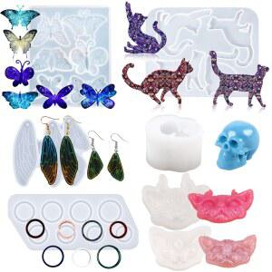 쥬얼리 실리콘 몰드 나비 고양이 날개 펜던트 반지 목걸이 키체인 귀걸이 공예 에폭시 송진