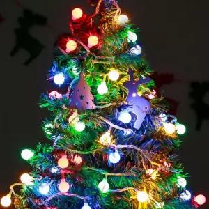 (은하수) 50구 투명선 앵두 컬러 지니전구(5m) (전원잭포함) (연결가능)트리 50구LED LED구슬램프 LED 인테