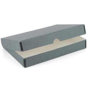 라인코 폴리오 보관함 금속 테두리가 있는 클램셸 디자인. 13.5x19.5x1.75인치 아카이브 박스보드 사진 보존 카드 잡지 문서 미술 에페메라 가족 기록 회색 1팩