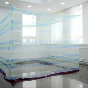 블루 사각 모기장 별대여름용품 형모기장 침실 캠핑 자취방 가정용 침대