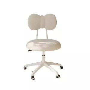 베이비 리본 핑크 양털 스툴 등받이