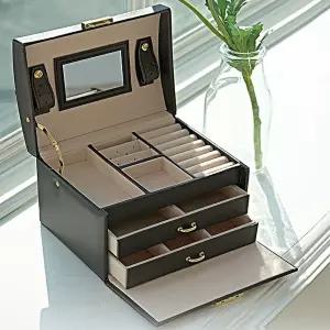 악세사리 쥬얼리 보관함 블랙 귀걸이 보석함거치대 악세사리함 진열대 반지 정리함 박스