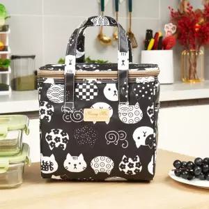 쓰리몰 냥이 블랙 보온보냉가방 소풍 쿨러백 아이스백 이유식 쿨링 도시락 보냉 쿨러