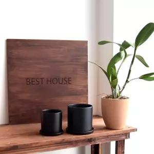 2개셋 기획화분 원통형 D11 D13 블랙 무광꽃 식물키우기 인테리어 실내 취미생활 실내용 정원용품 홈가드닝