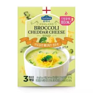 폰타나 브로콜리 체다치즈 컵수프 60g x 12즉석 간편식품 간편조리식 즉석조리스프 맛있는 아침식사 간편
