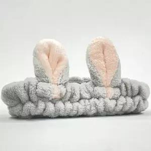 세안용 토끼모양 헤어밴드 그레이 머리 고정 스트랩