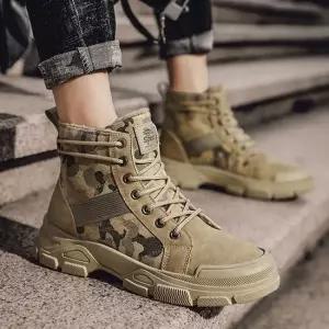 남성 밀리터리 털 워커 작업화 방한화 미끄럼 방지 겨울워커 남성워커 하이탑워커
