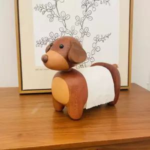 원목휴지걸이 강아지 티슈홀더 인테리어소품 귀여운