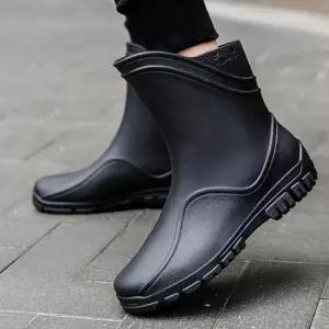 남자 고급스러운 라인 포인트 장마철 레인부츠 남성레인 여성워커부츠 어글리슈즈