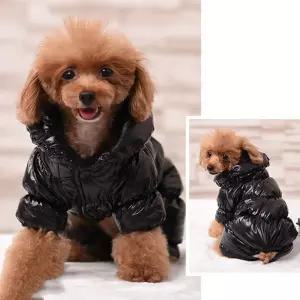 강아지 애견 유광 패딩 겨울옷 L XL XXL의류 외출복 따뜻한 점퍼 올인원 보온 외출 조끼 용품 반려동물