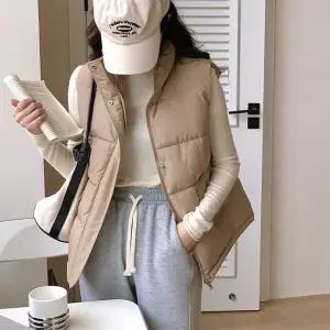 패딩조끼 하이넥 여성 포켓 간절기 도톰 집업 3컬러경량 숏패딩 니트 베스트 김장 할머니 양털 후리스 뽀글